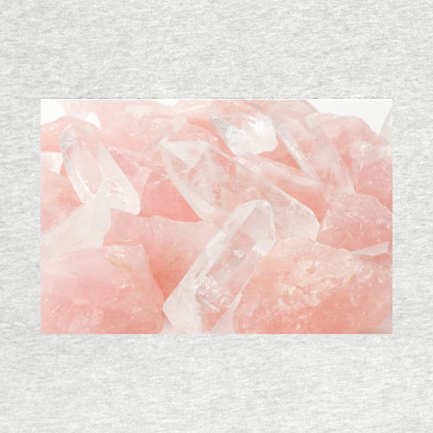 Blush Pink Rose Quartz Crystal Artwork by NewburyBoutique